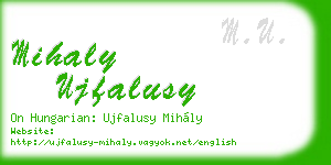 mihaly ujfalusy business card