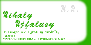 mihaly ujfalusy business card